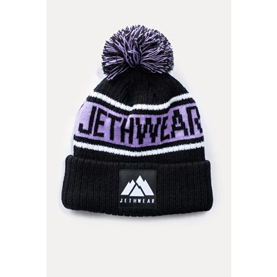 JW POM POM BEANIE - Black/Lavender - One Size
