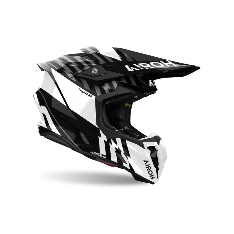 Airoh Kypärä Twist 3 Thunder musta valkoinen kiiltävä S