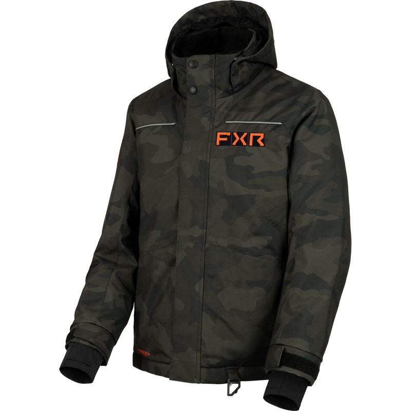 Yth Kicker Jacket 10 Army Camo/Orange