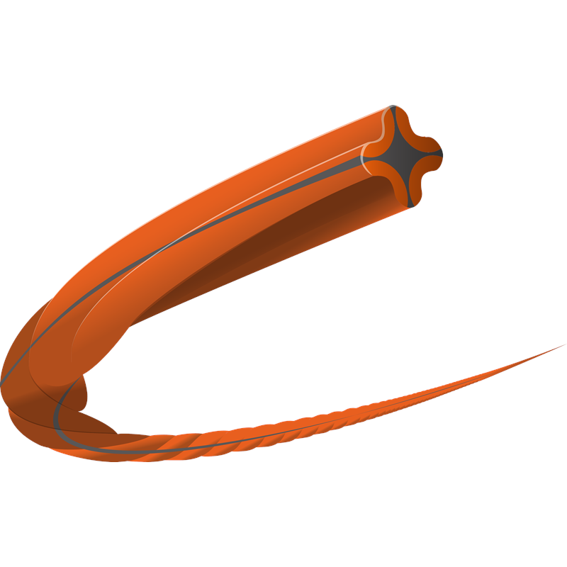 Husqvarna Whisper Twist Siima Ø1,5 mm x 15 m, oranssi/musta