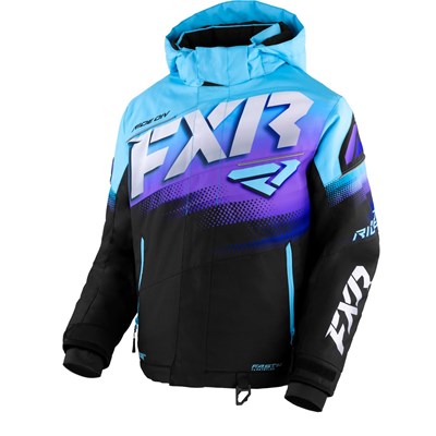 Yth Boost Jacket 10 Black/Sky-Purple Fade