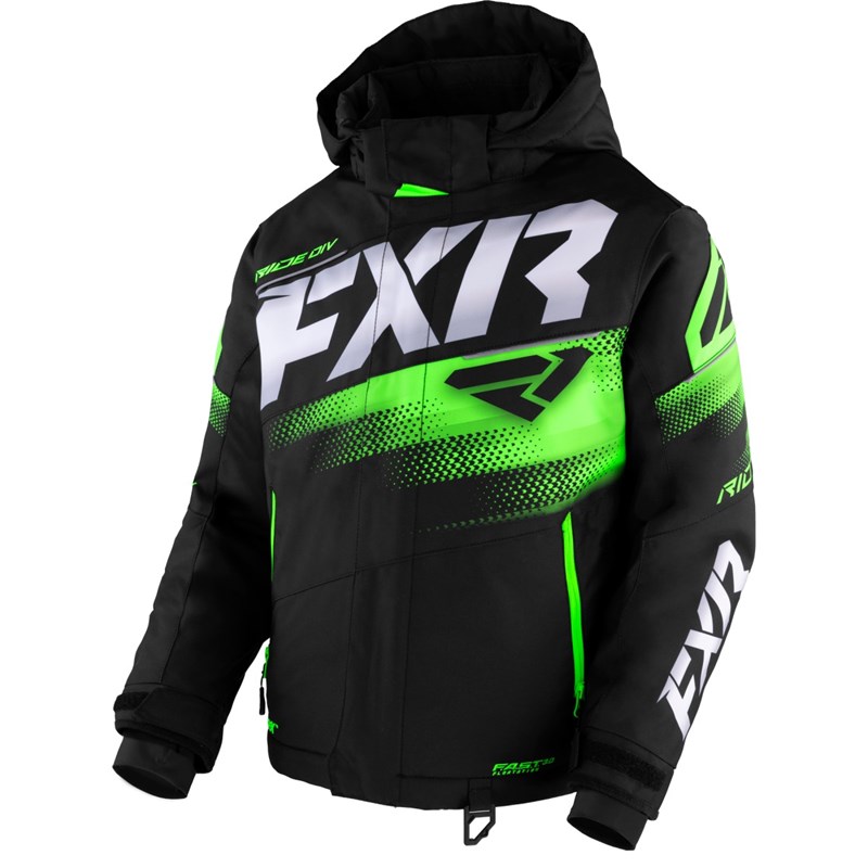 Yth Boost Jacket 10 Black/Lime