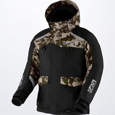 Yth Excursion Jacket 12 Black/Army Camo