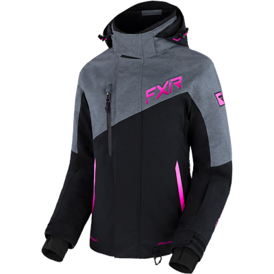 W Edge Jacket 8 Black/Mid Grey Heather/Raspberry Fade