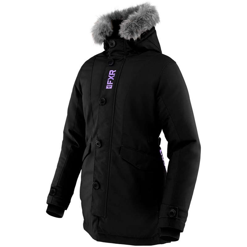 W Svalbard Parka Black/Lilac 8